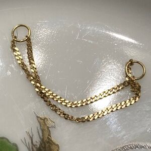 Elegant Gold Chain Earrings